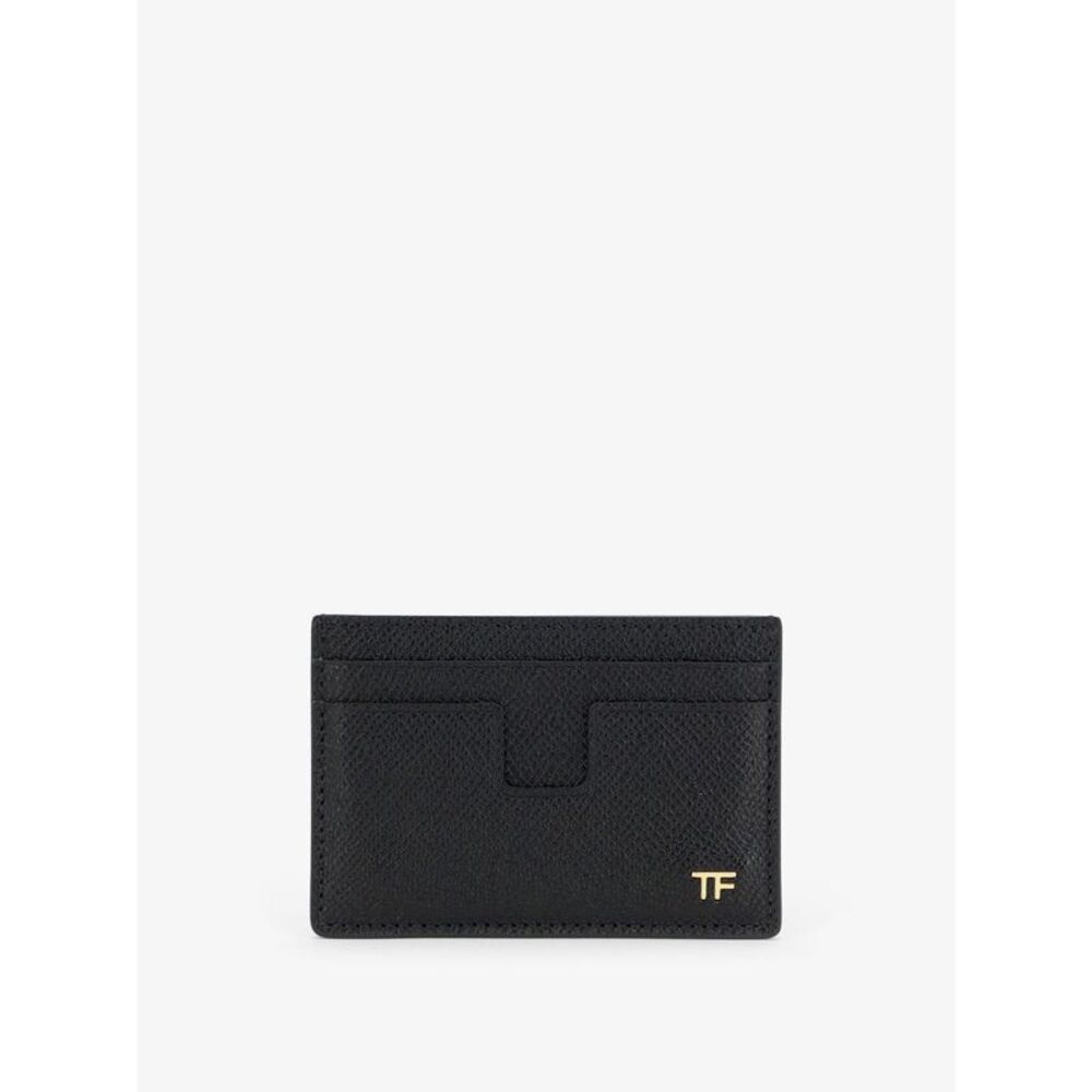 Tom Ford Men Leather Card Holder With Logo